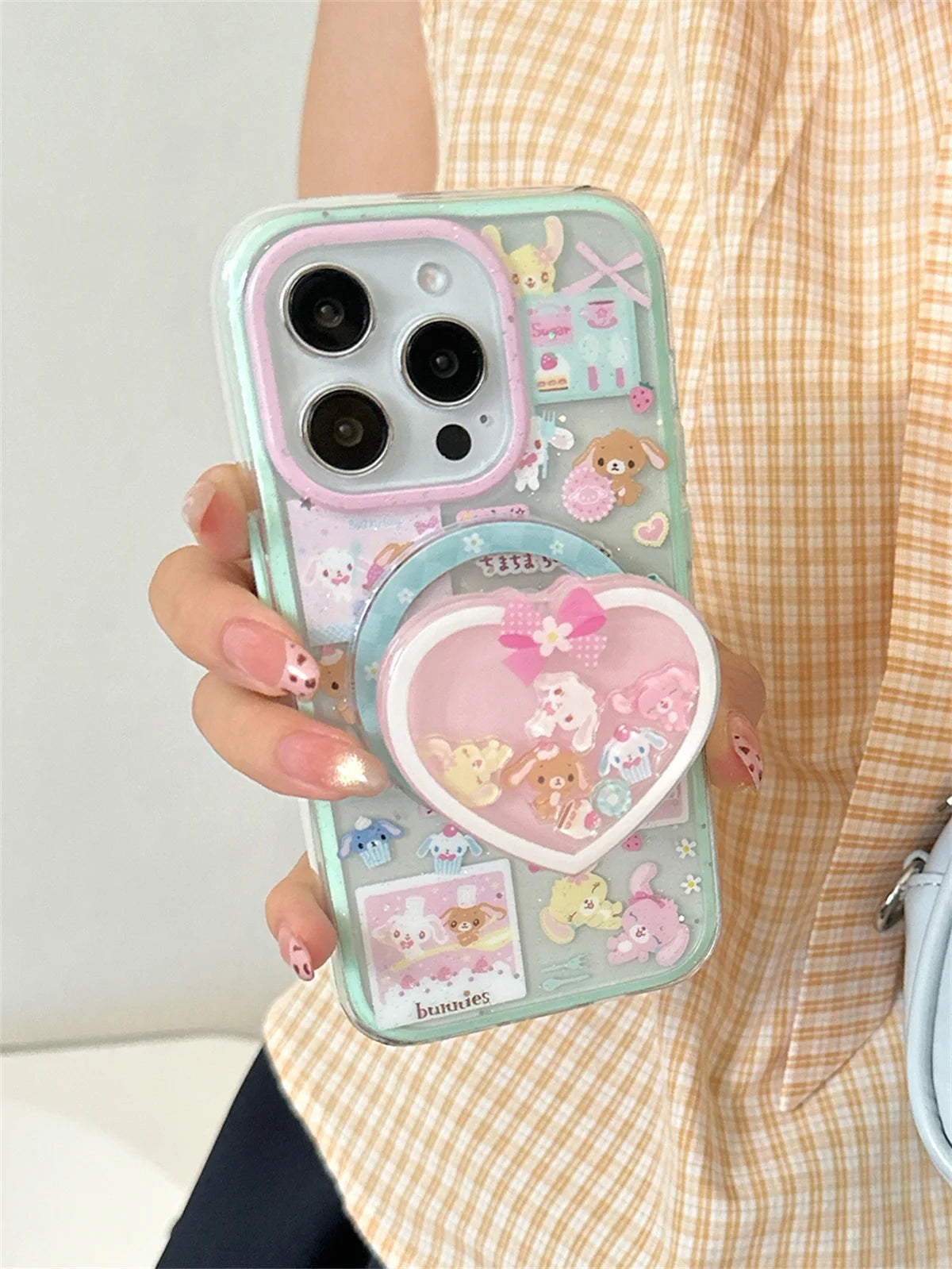 Kawaii Cartoon Rabbit Magnetic Phone Case