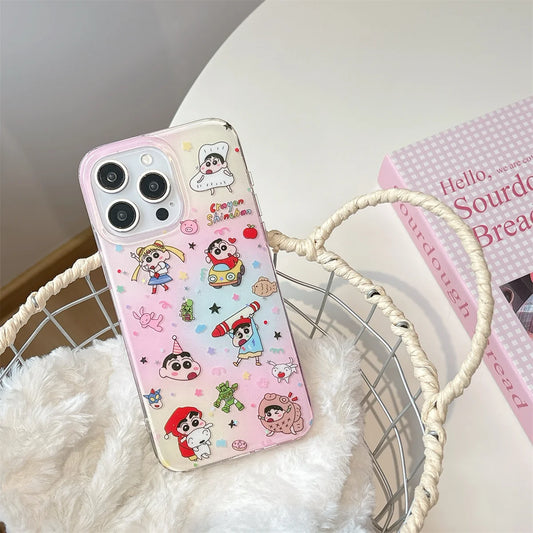 Pink And Cute Crayon Shin Chan Phone Case