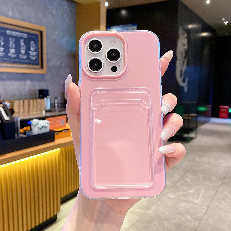 3 in 1 Card Photo Package Phone Case For iPhone