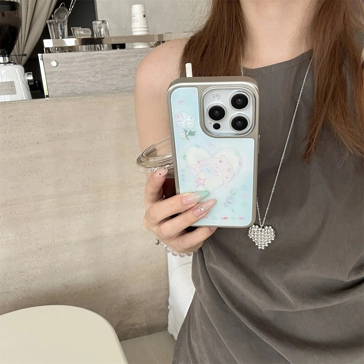 Color Line Cute Animal Phone Case