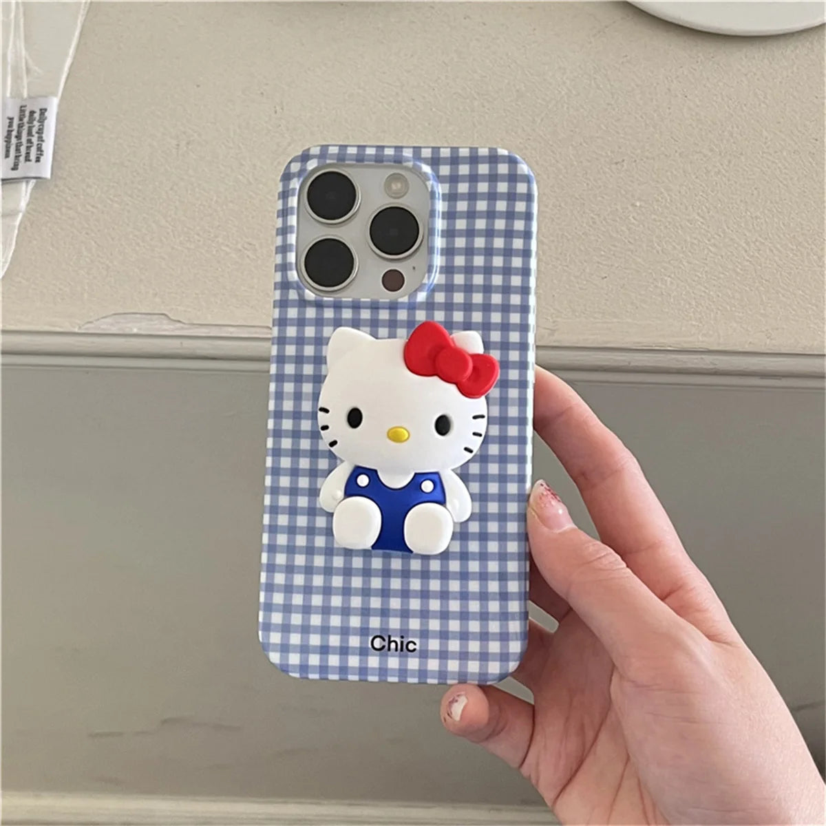 Fashion Blue Plaid Pattern Phone Case For iPhone