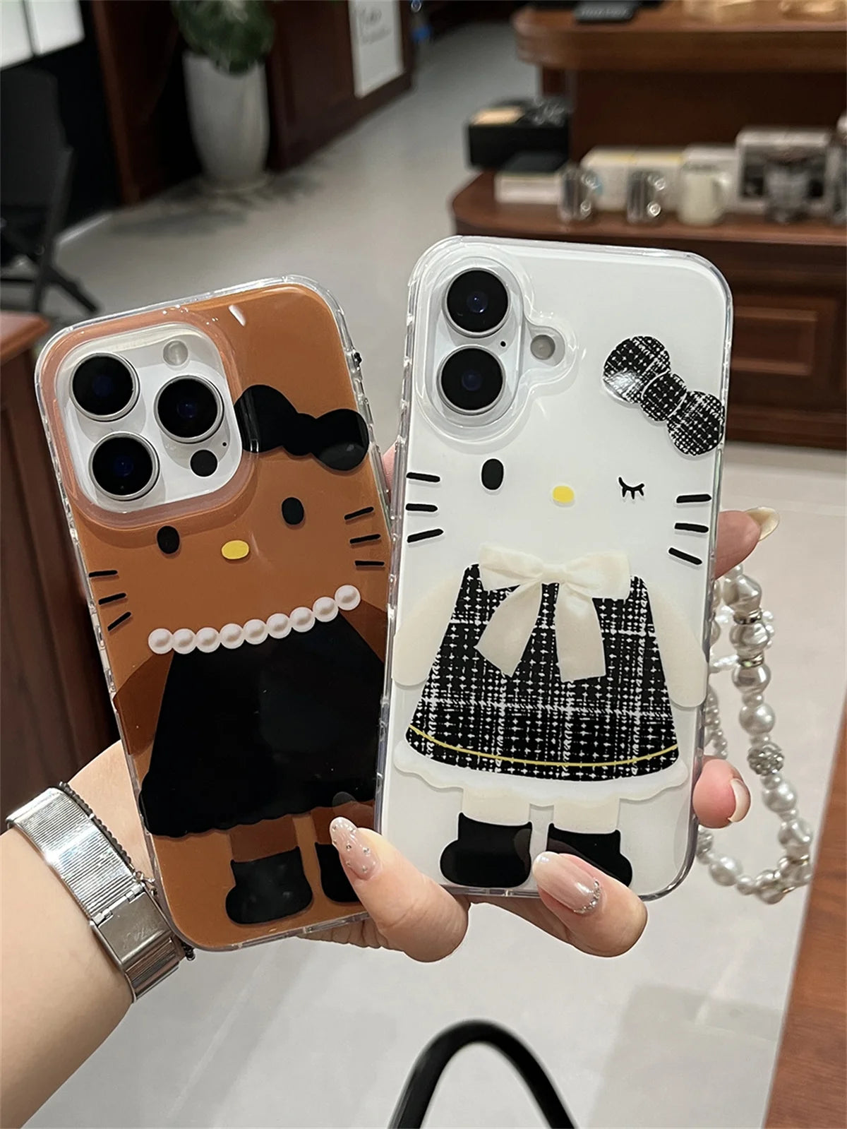 Cute Black Hello Kitty Cat Phone Case