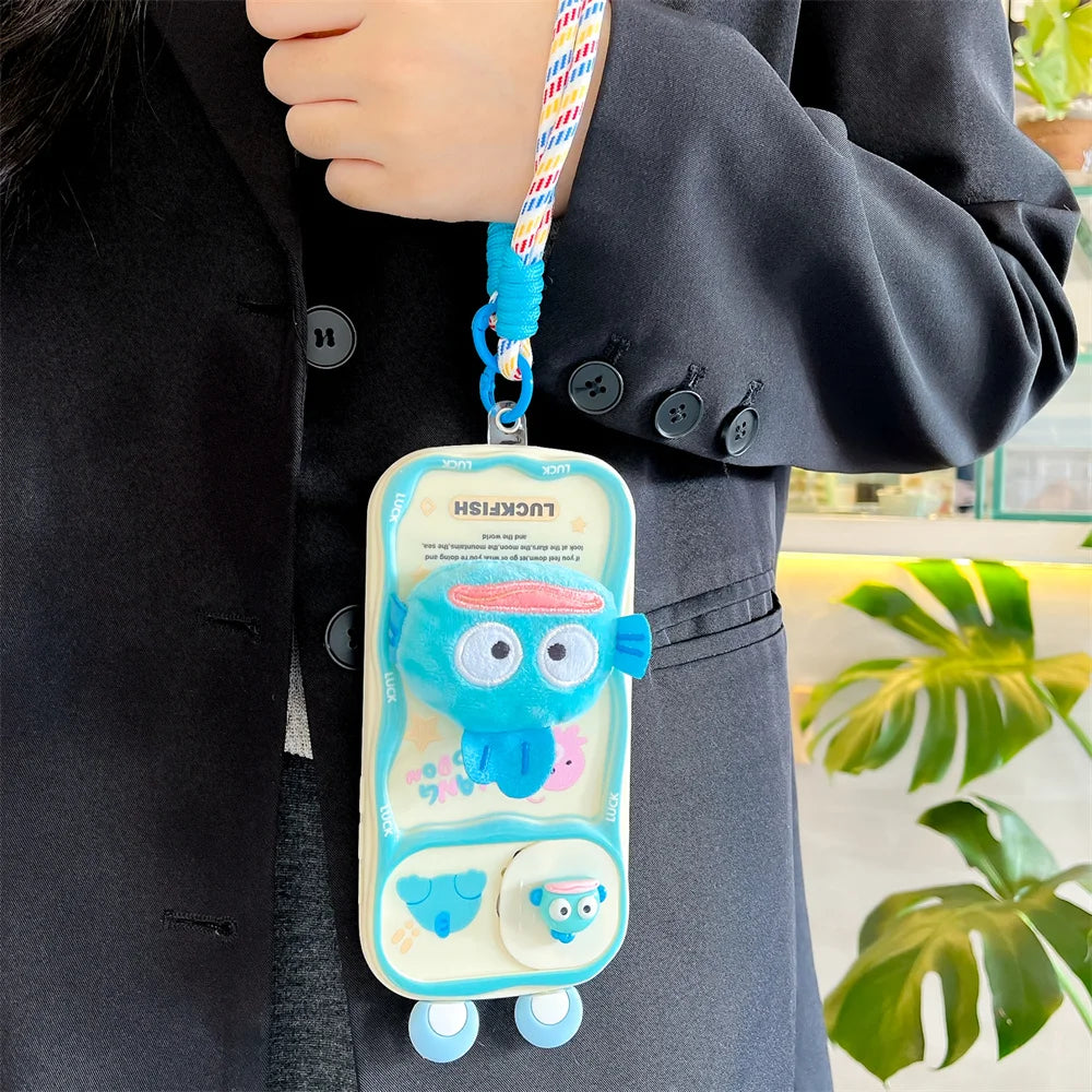 Cute Cartoon Hangyodon Push Pull Camera Phone Case