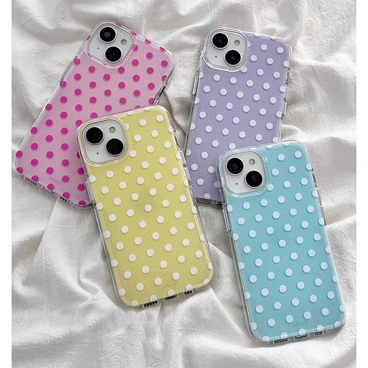 Candy Color Polka Dot Cute Phone Case