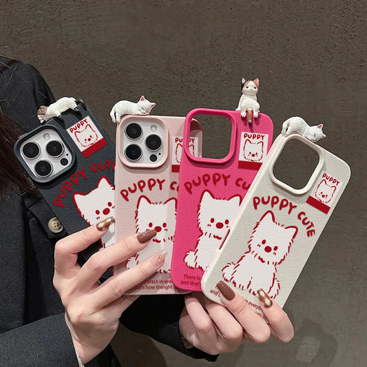 Cute Cartoon Puppy Phone Case For iPhone