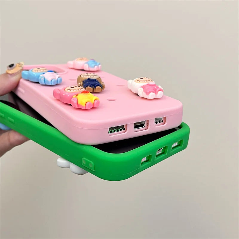 Cute Cartoon Silicone Shockproof Cover, For iPhone