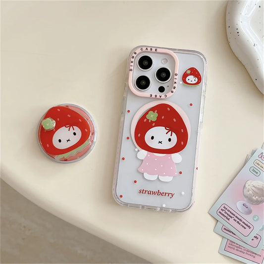 Hello Kitty Magnetic Grip Tok Holder Magsafe Wireless Charge Phone Case