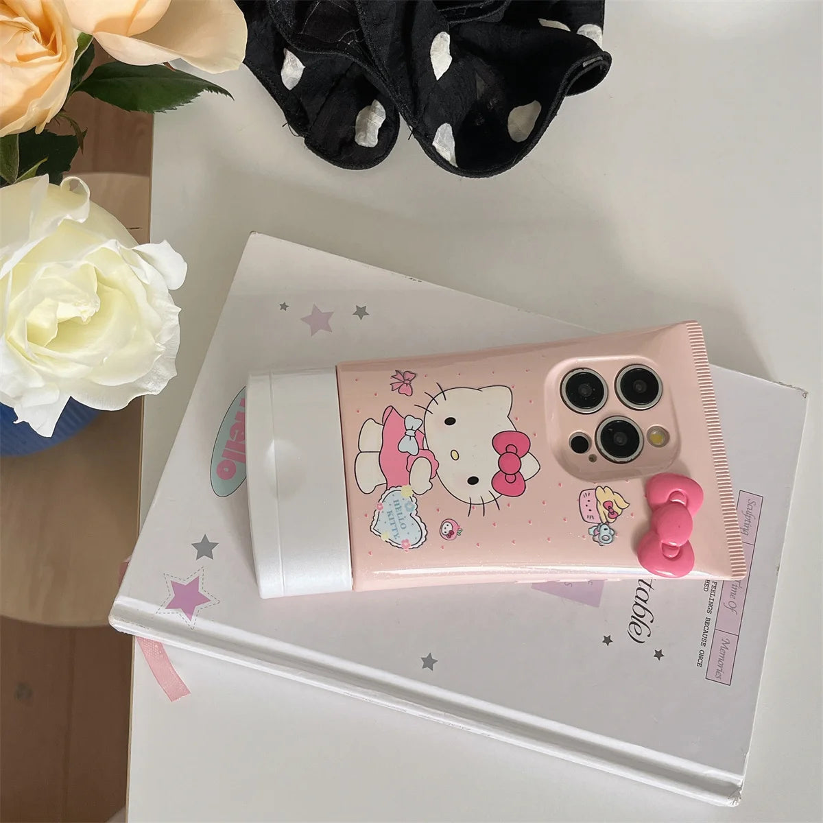 New Polka Dot Bow Cat Phone Case