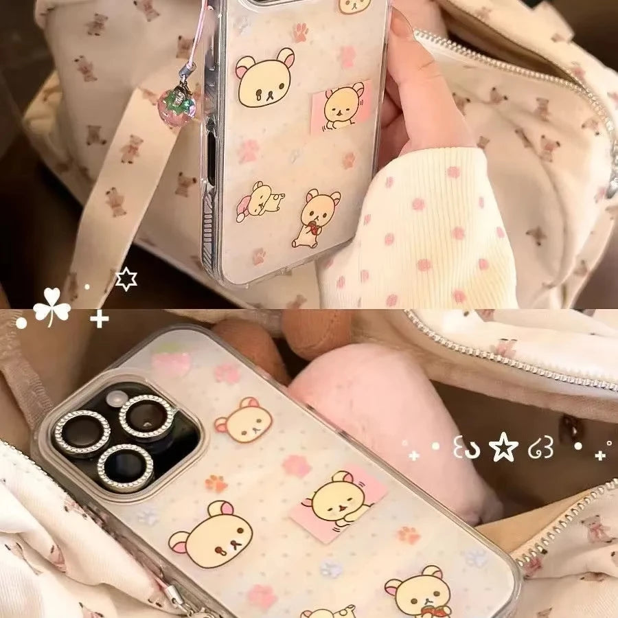 Cute Strawberry R-Rilakkuma Phone Case For iPhone