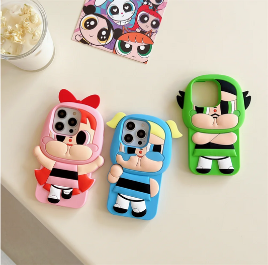 Cartoon Powerpuff Girls Silicone Phone Case