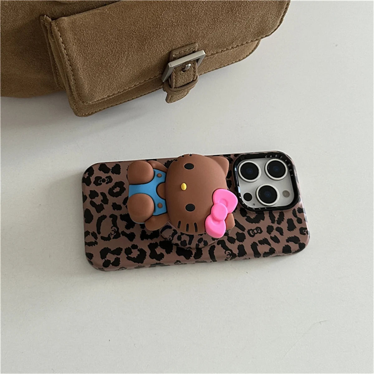 Fashion Brown Leopard Print Magnetic Phone Case