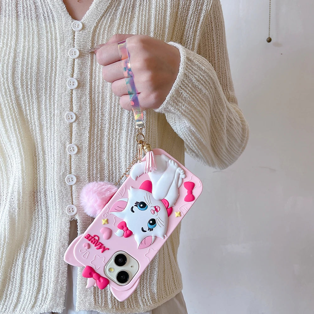 Kawaii Cartoon Marie Cat Phone Case