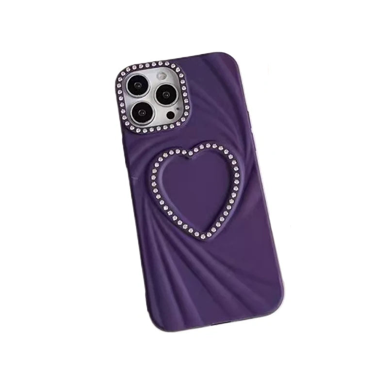Fashion Spiral Love Heart Texture Phone Case