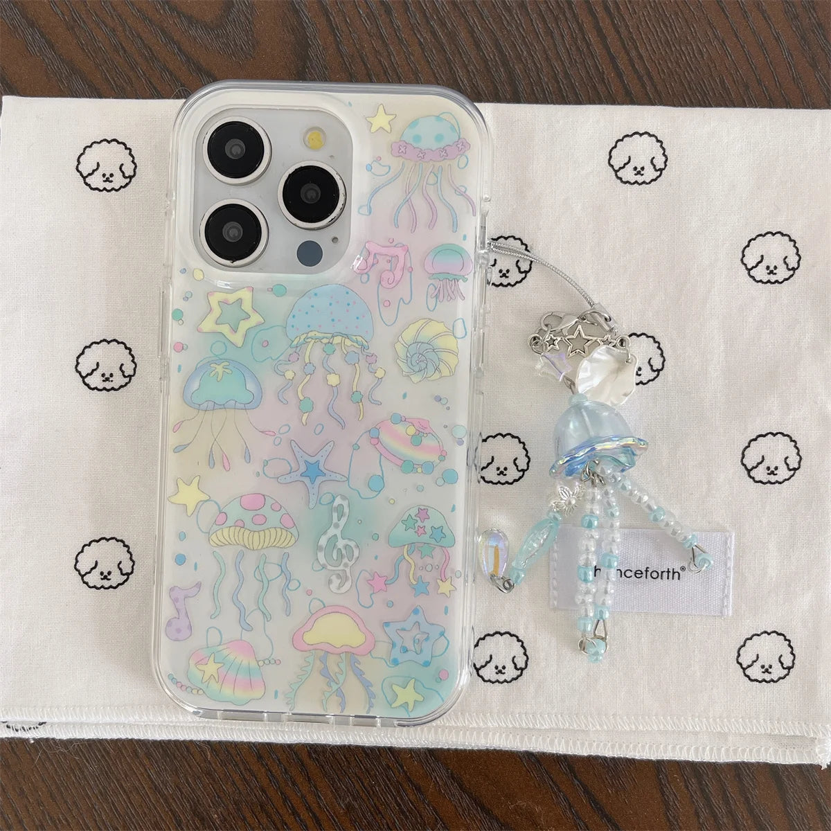 Double Layers Floral Prints Transparent Chic Phone Case
