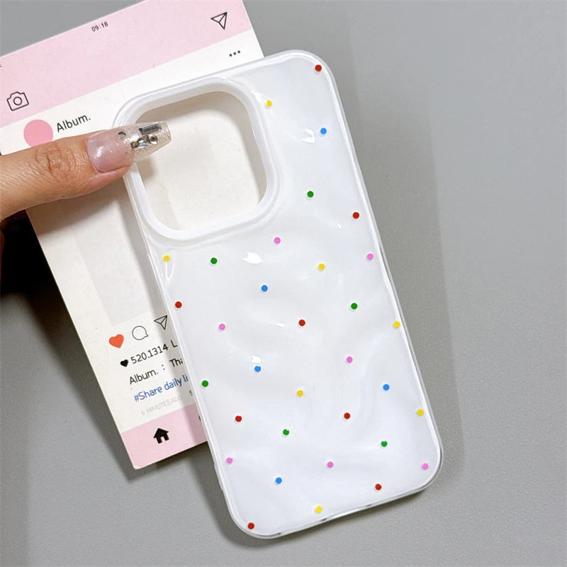 Colorful Polka Dot Folds Texture Phone Case