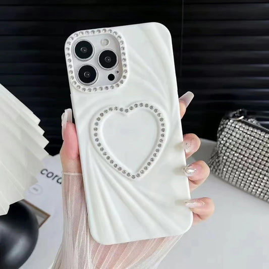 Fashion Spiral Love Heart Texture Phone Case
