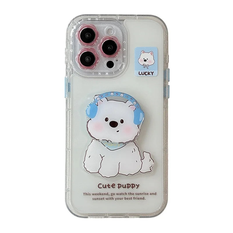 Cute Puppy Dog Shockproof Bumper Phone Case