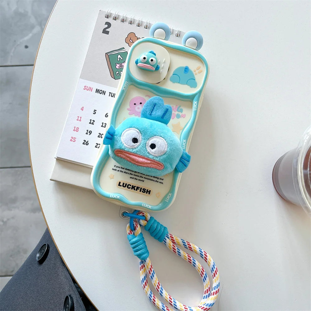 Cute Cartoon Hangyodon Push Pull Camera Phone Case