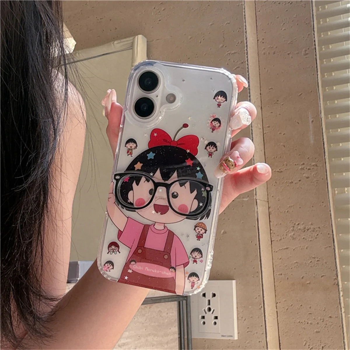 Cartoon Glasses Girl Phone Case