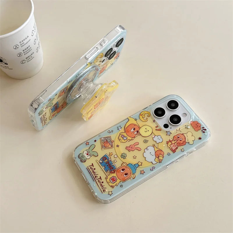 Kawaii Cartoon Star Baby Magnetic Phone Case For iPhone