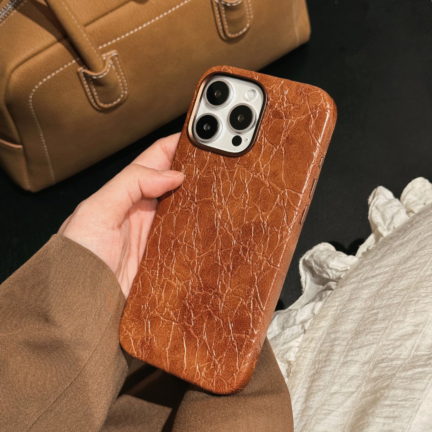 Luxury Leather Texture Magnetic Phone Case