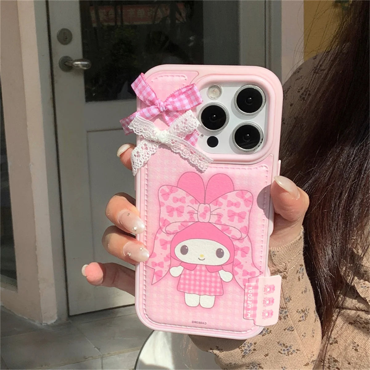 Korean Cute Bow Hellokitty Phone Case For iPhone