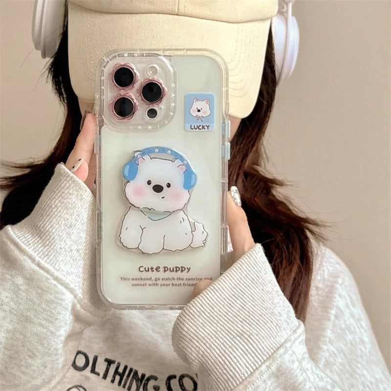 Cute Puppy Dog Shockproof Bumper Phone Case