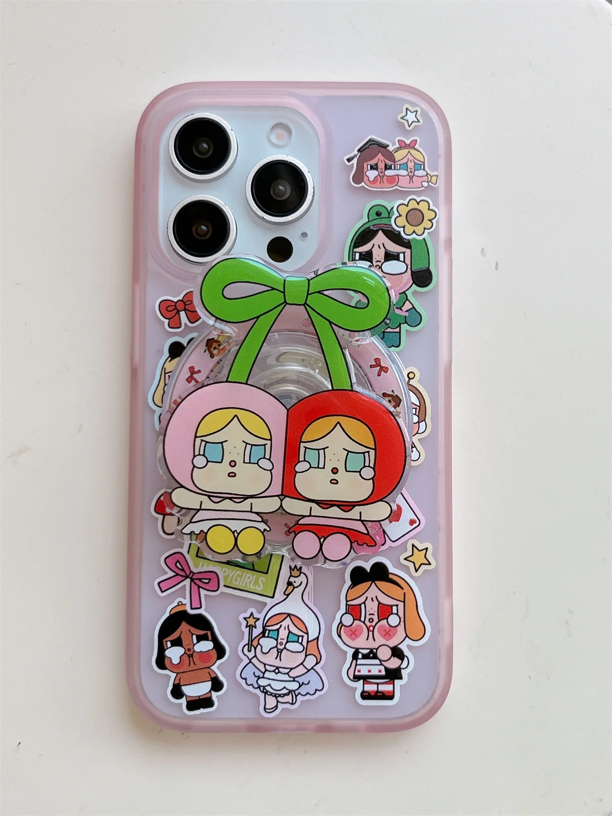 Cute Cartoon Cherry Girl Magnetic Phone Case
