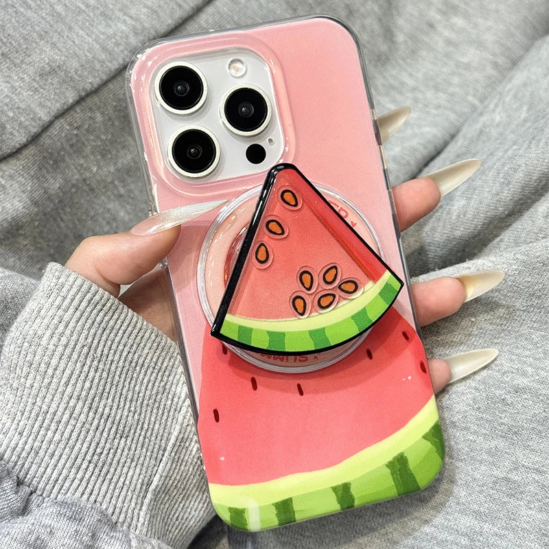 Cute Summer Watermelon Holder Stand Phone Case