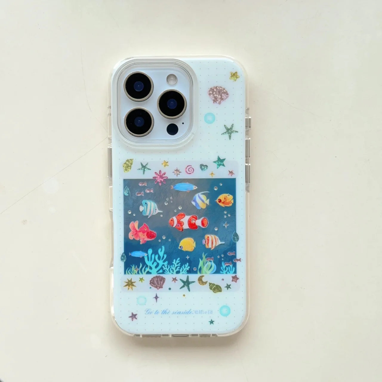 Cute Korean Blue Ocean Red Carp Fish Phone Case