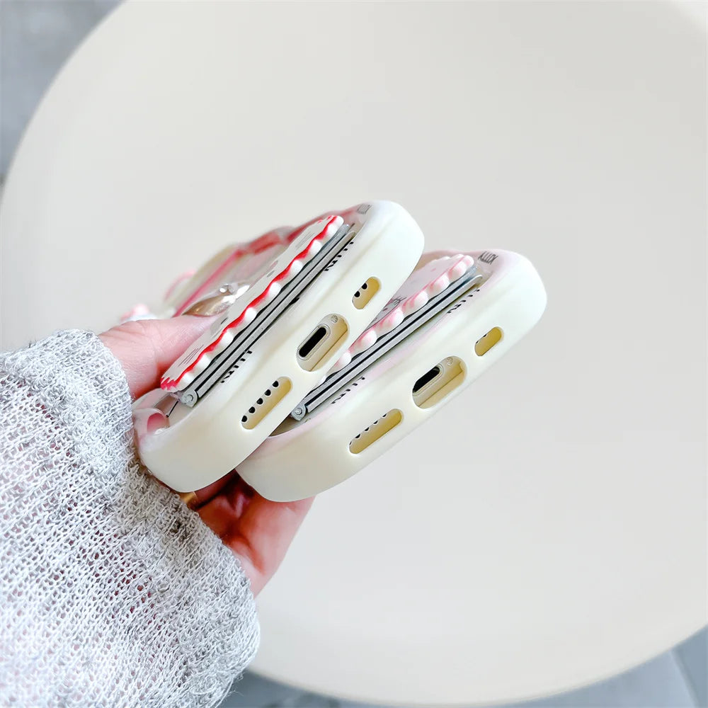 Cute Cartoon Hello Kitty Push-Pull Camera Phone Case for iPhone