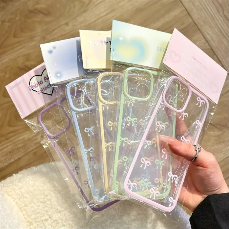 Cute Bowknot Soft Clear Phone Case
