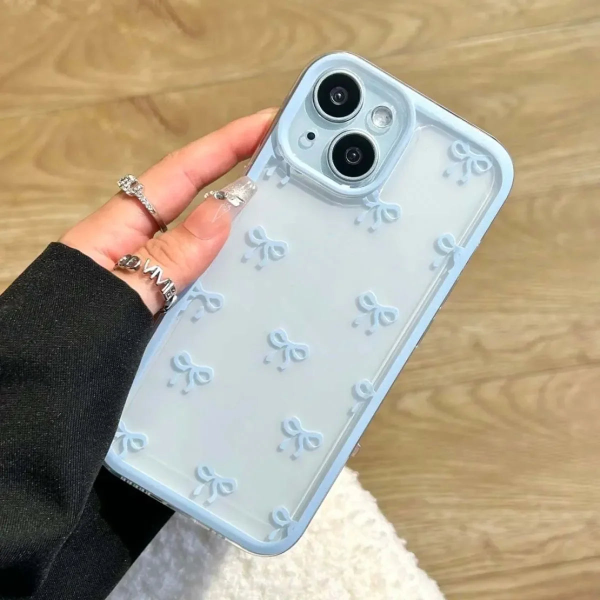Cute Bowknot Soft Clear Phone Case