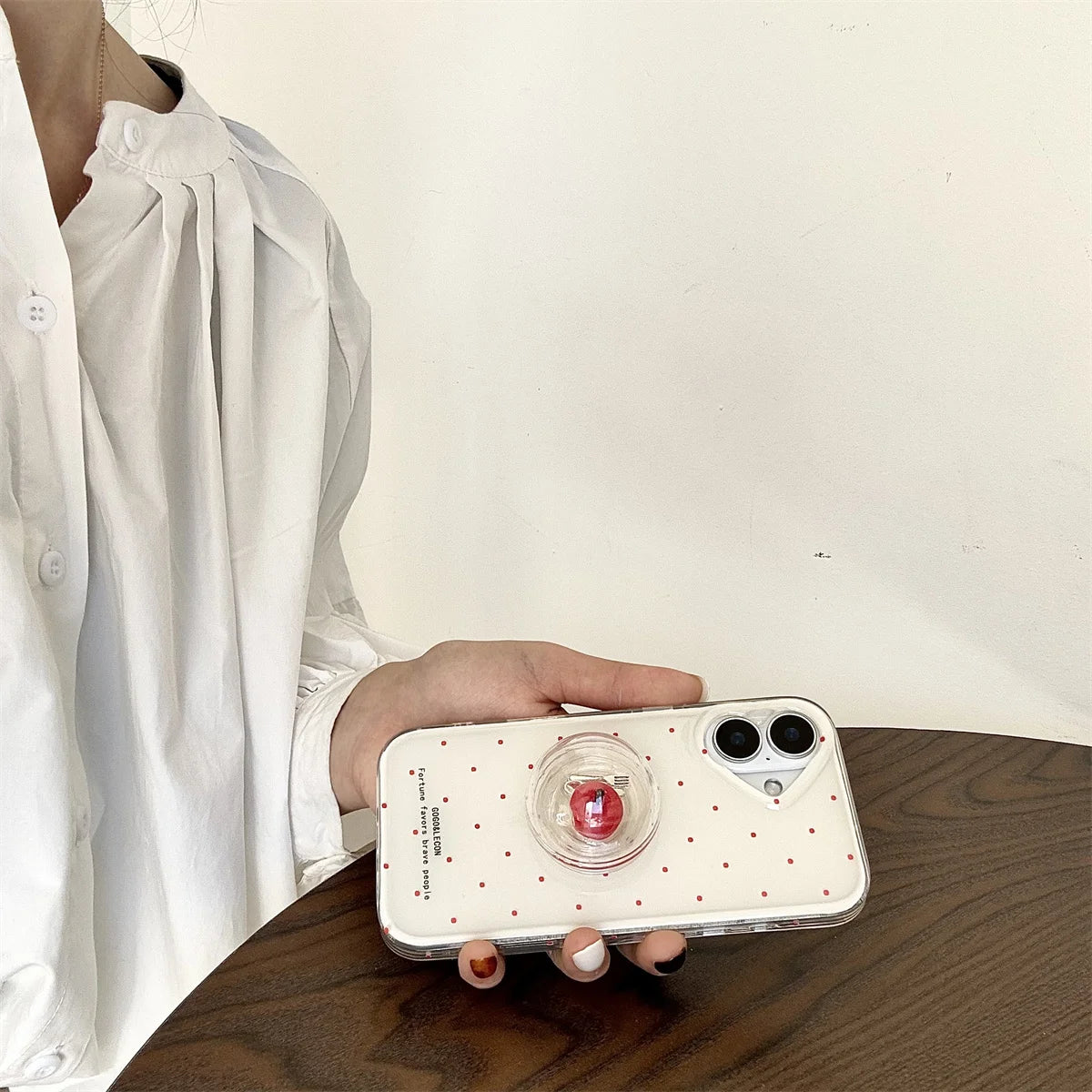 Cartoon Colorful Apple Stand Holder Phone Case