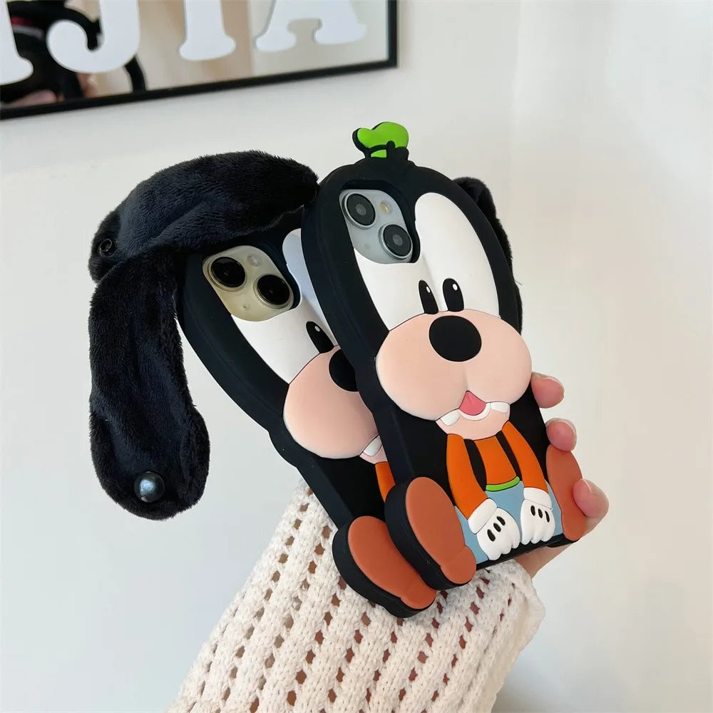Stereoscopic Dog Cartoon Goofy Long Ears Phone Case