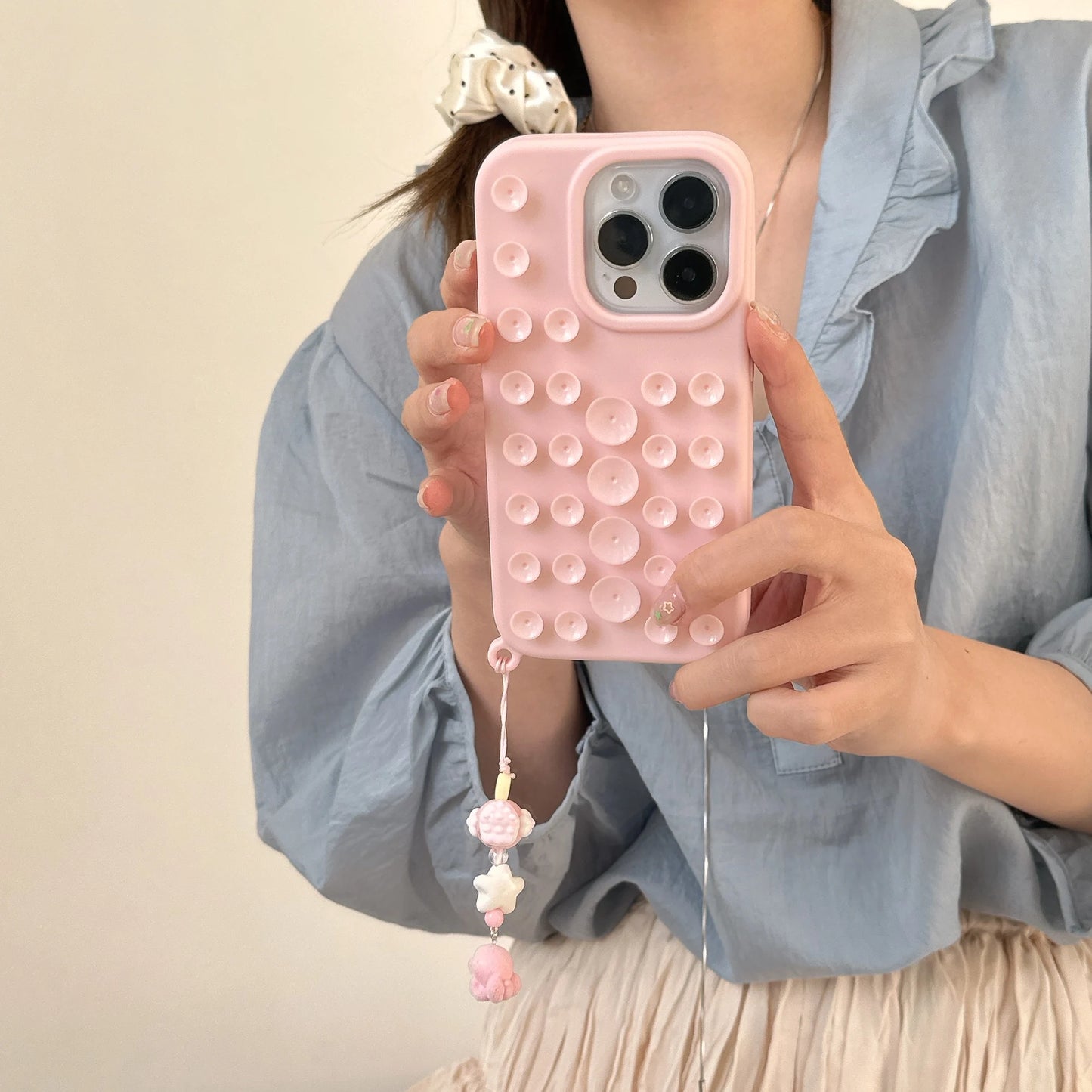 Fashion Silicone Suction Rack Cute Phone Case