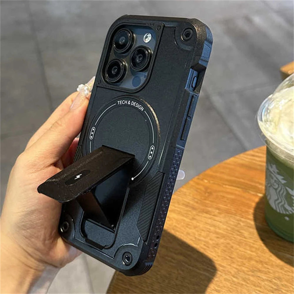 Invisible Stand For Magsafe Magnetic Wireless Charging Case For iPhone