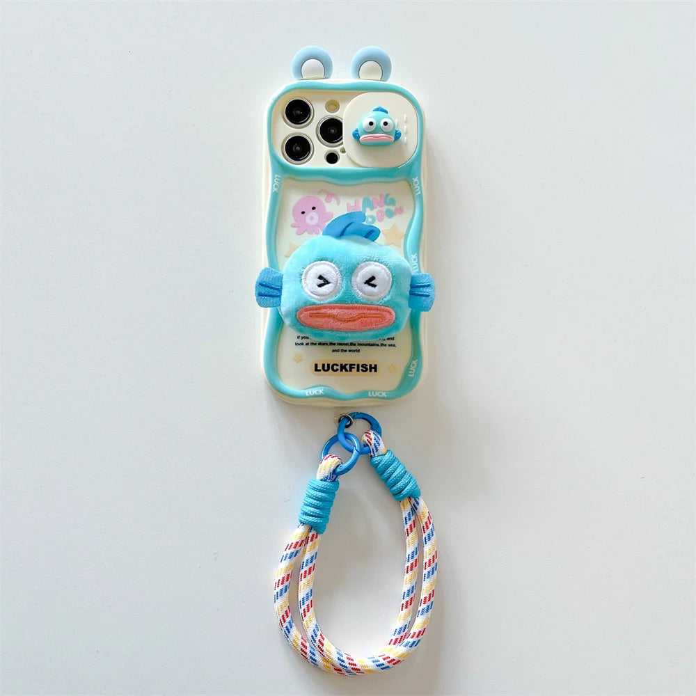 Cute Cartoon Hangyodon Push Pull Camera Phone Case