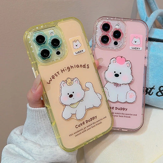 Cute Puppy Dog Shockproof Bumper Phone Case