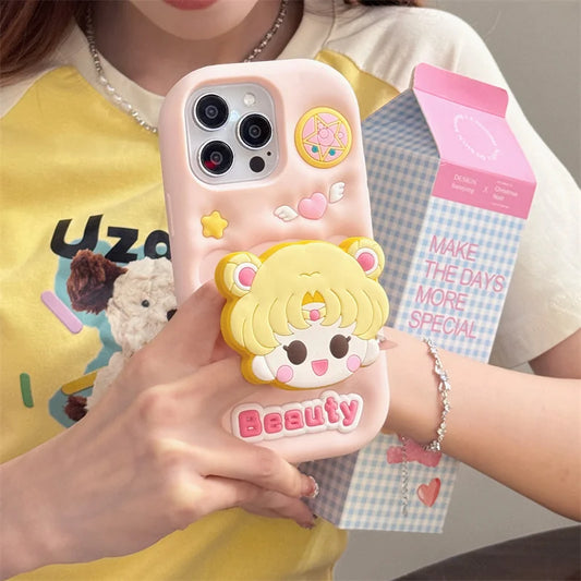 Silicone, Cute Girl, Bracket, Best Friend Gift  For iPhone