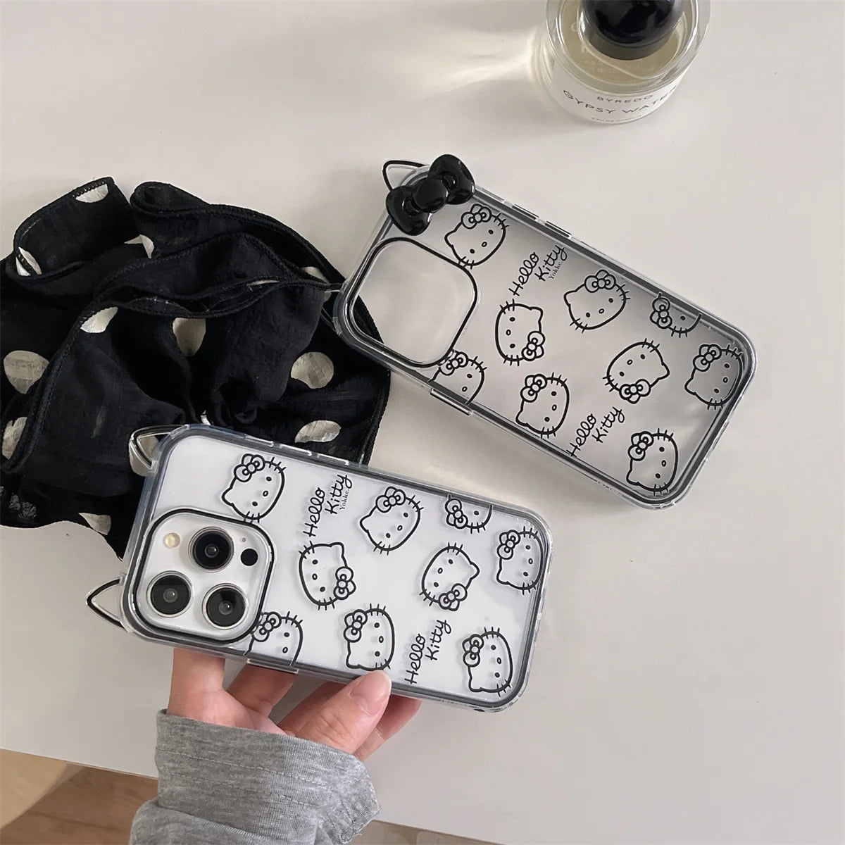 New Cute Cartoon Lines Of Cat Ears Cat Phone Case