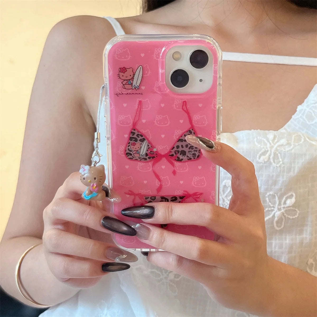New Hello Kitty Cat Cute Korean Luxury Shockproof Phone Case