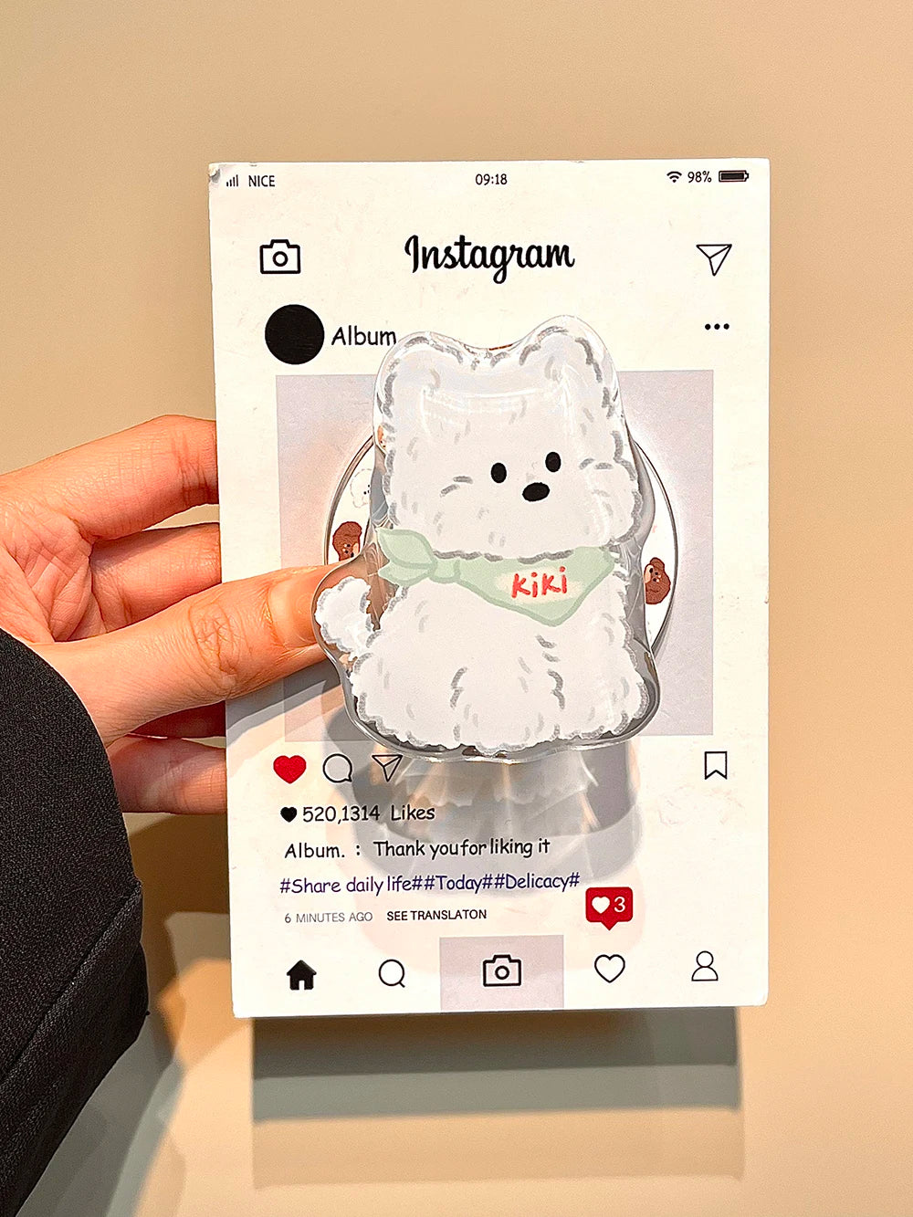 Korea's Cute Magnetic Stand Tok Cartoon Puppy Animals Phone Case