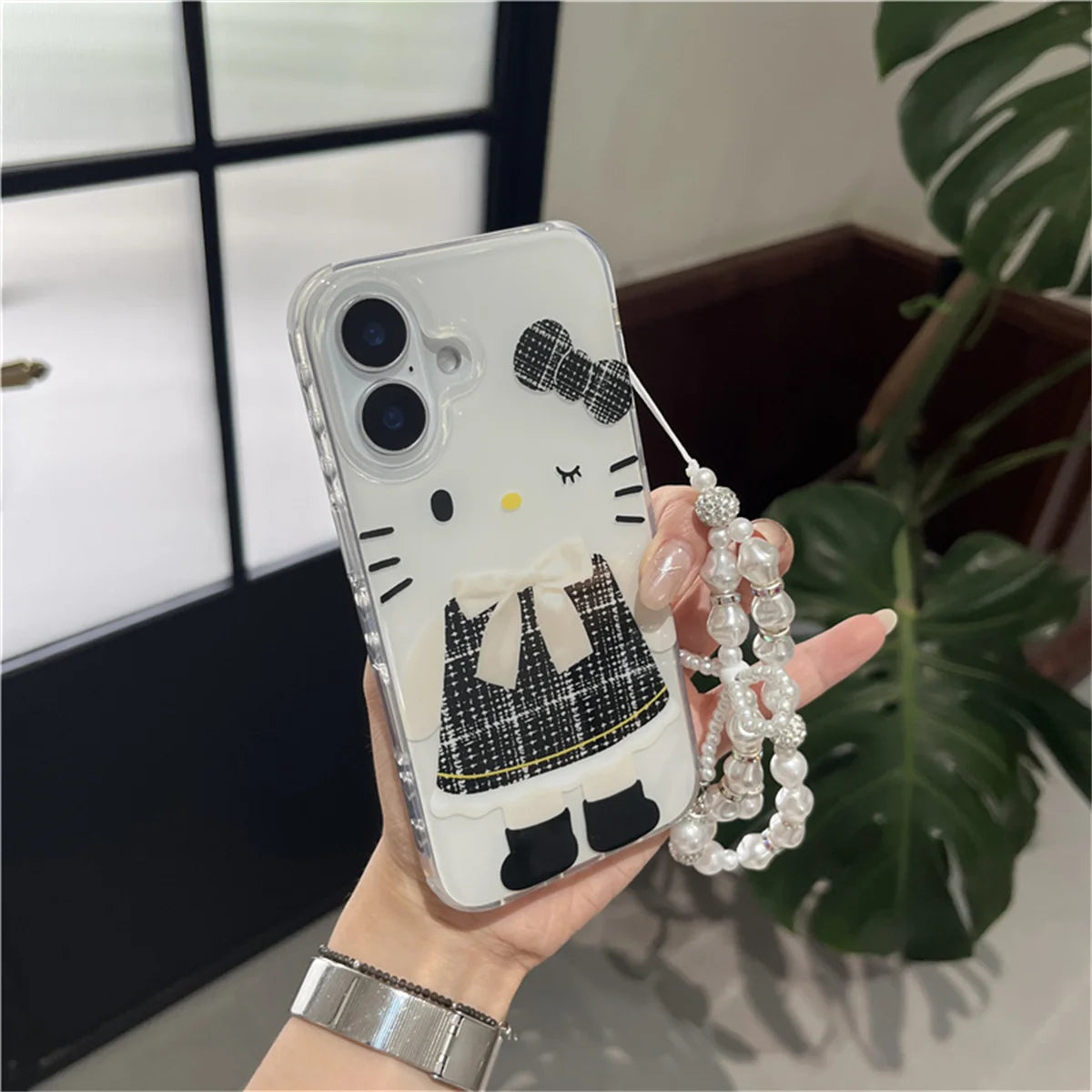Cute Black Hello Kitty Cat Phone Case