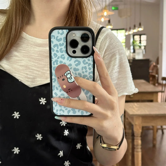 Leopard Pattern Stars Hello Kitty Phone Case