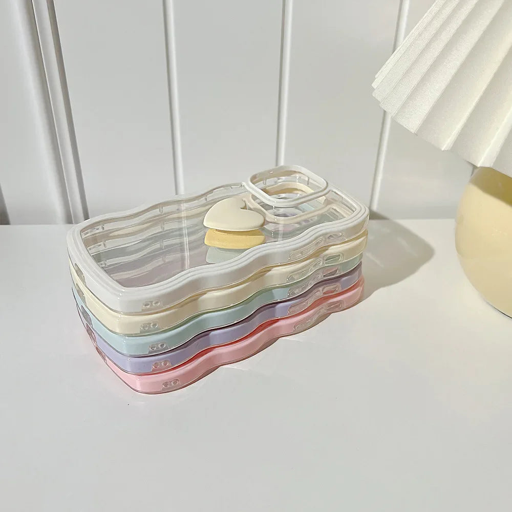 Fashion Wave Frame 3D Love Heart Phone Cover For iPhoneCase