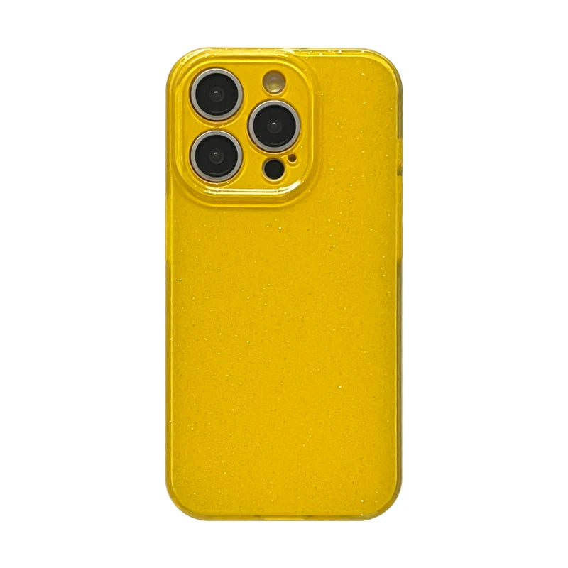 Bright Fluorscent Yellow Glitter Phone Case