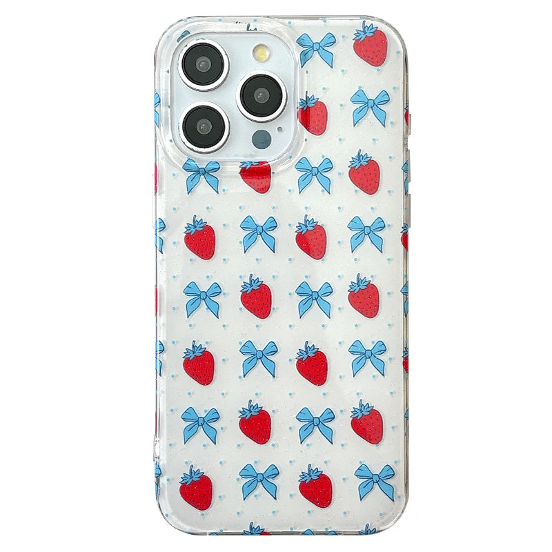 Cute Bowknot Lovely Strawberry Phone Case