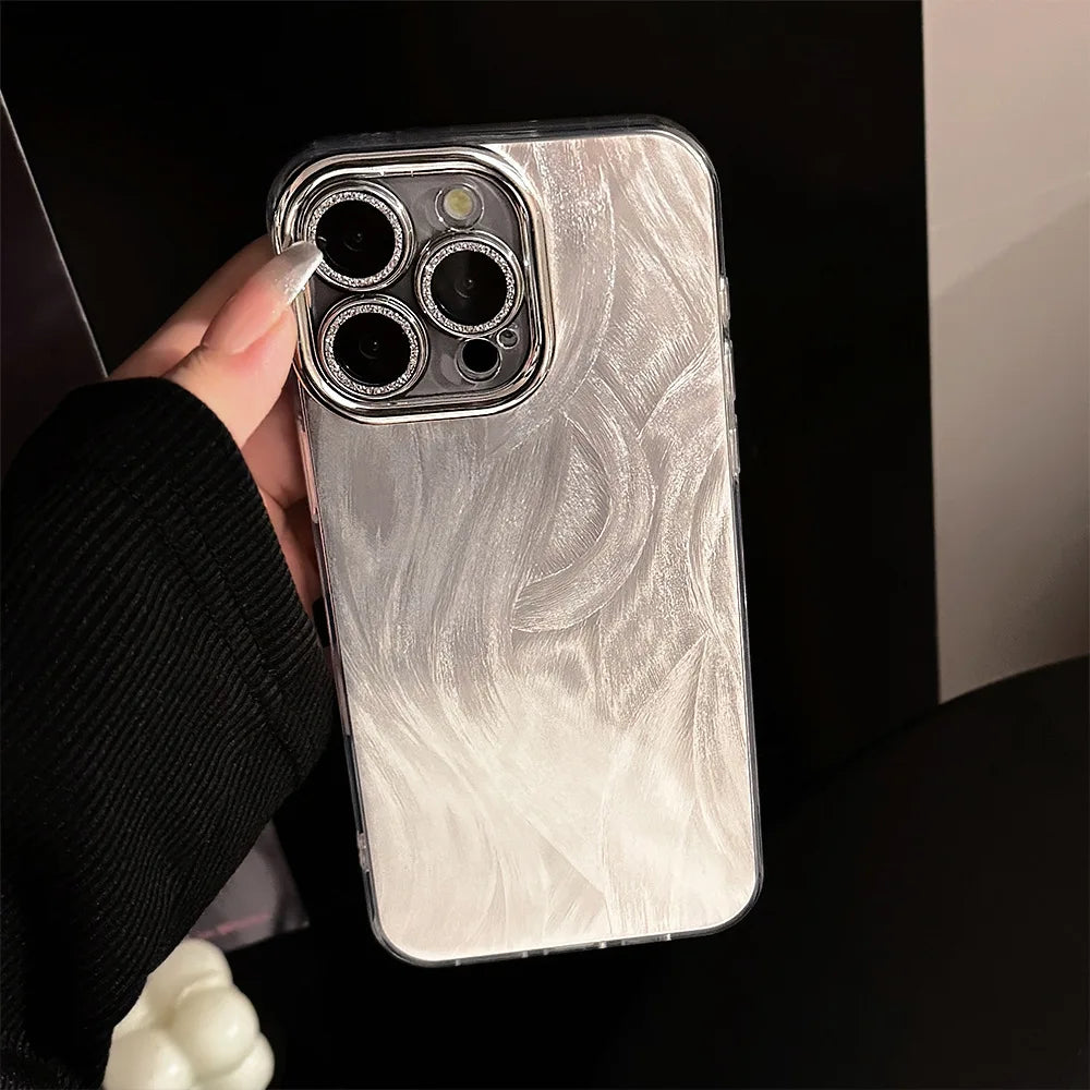 Luxury Camlet Pattern Laser Phone Case For iPhone