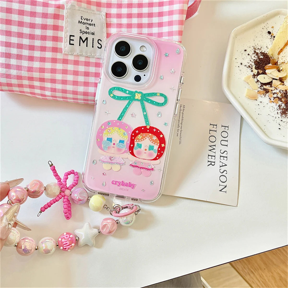 Kawaii Cartoon Cherry Girl Phone Case